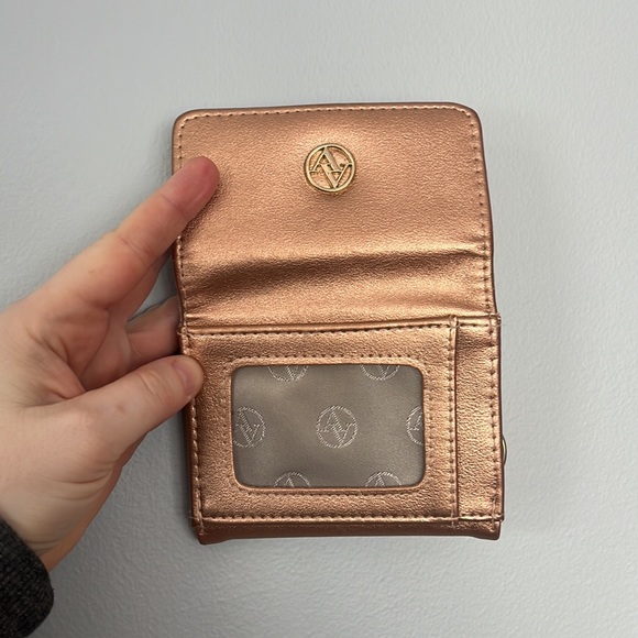 Adrienne Vittadini Rose Gold Card Wallet - Picture 5 of 5
